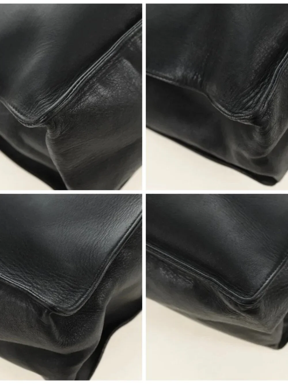 CHANEL Chain Tote Bag Leather Black Gold CC Auth 180487SAV